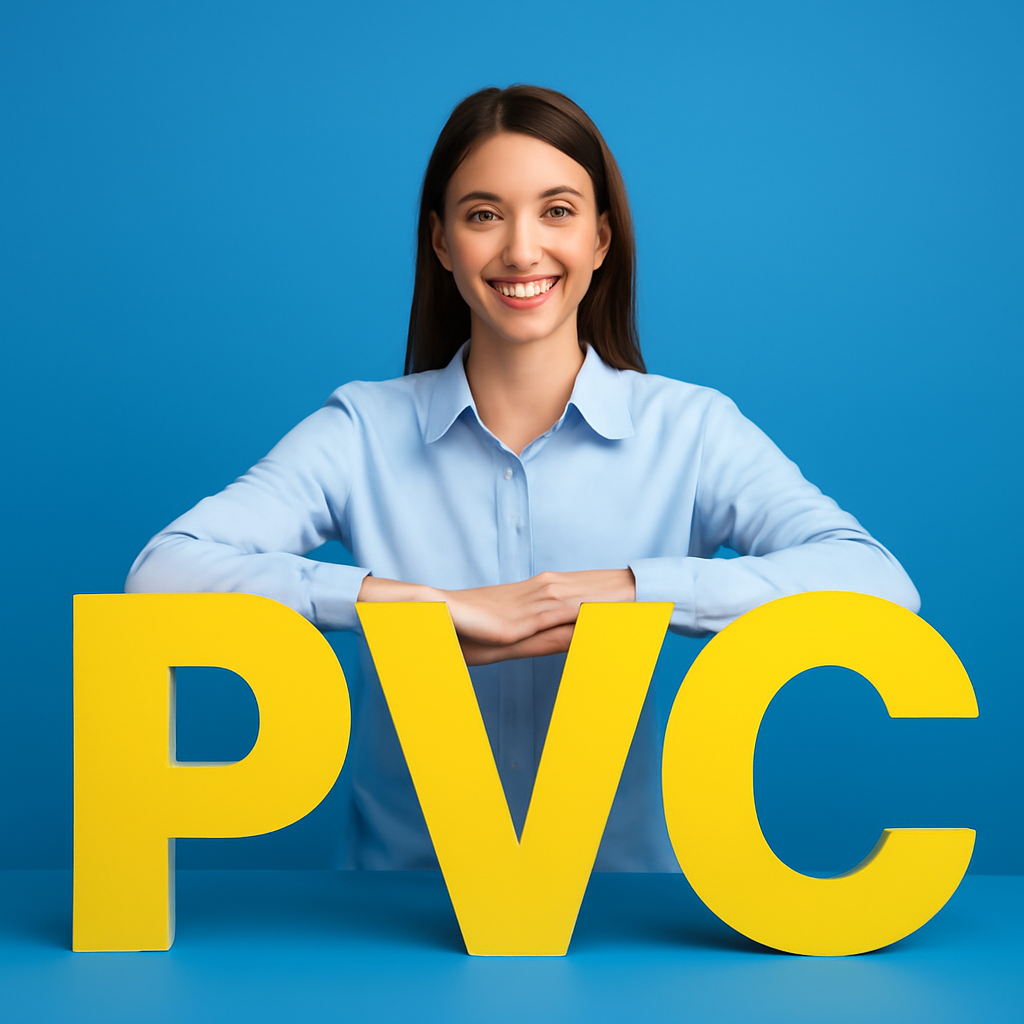 Detalle de letras de PVC recortadas a medida